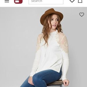 Free people Danielle Sheer Shoulder Top XS Ivory